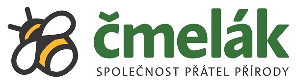 Logo van de organisatie Čmelák (Hommel) met de ondertitel Vereniging van natuurvrienden.