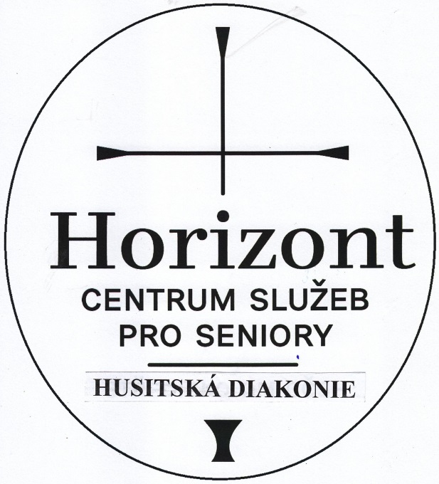 Logo van de organisatie Horizont, die zich richt op sociale diensten voor senioren in Tsjechië.